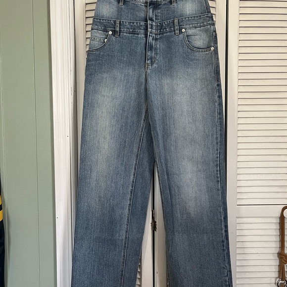 Tibi double waist jeans in a classic wash - Picture 6 of 8